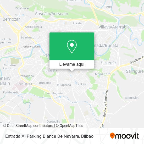 Mapa Entrada Al Parking Blanca De Navarra