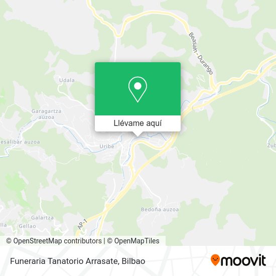 Mapa Funeraria Tanatorio Arrasate