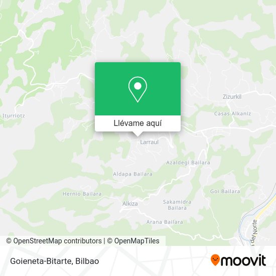 Mapa Goieneta-Bitarte