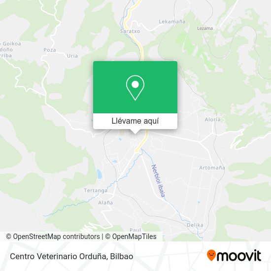 Mapa Centro Veterinario Orduña