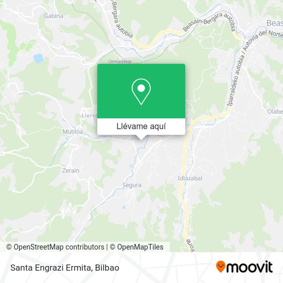 Mapa Santa Engrazi Ermita