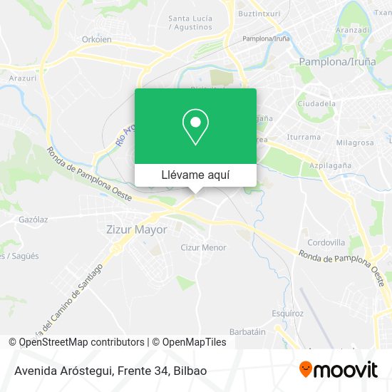 Mapa Avenida Aróstegui, Frente 34