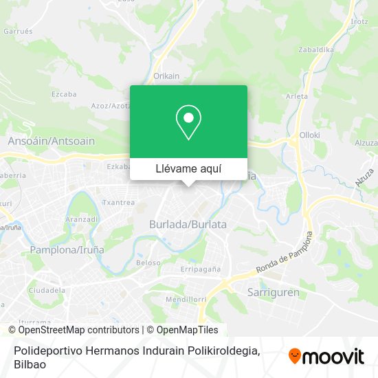Mapa Polideportivo Hermanos Indurain Polikiroldegia