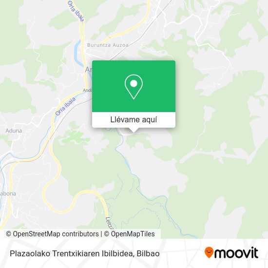 Mapa Plazaolako Trentxikiaren Ibilbidea