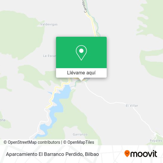 Mapa Aparcamiento El Barranco Perdido