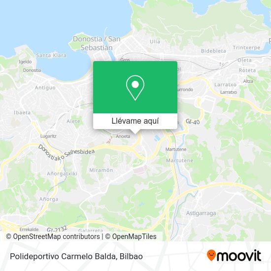 Mapa Polideportivo Carmelo Balda