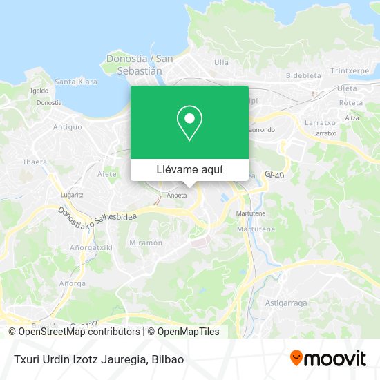 Mapa Txuri Urdin Izotz Jauregia