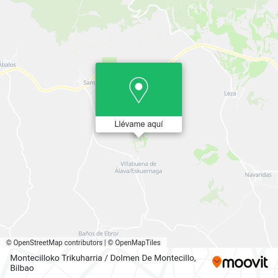 Mapa Montecilloko Trikuharria / Dolmen De Montecillo