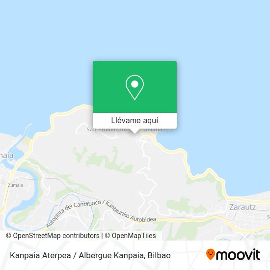 Mapa Kanpaia Aterpea / Albergue Kanpaia
