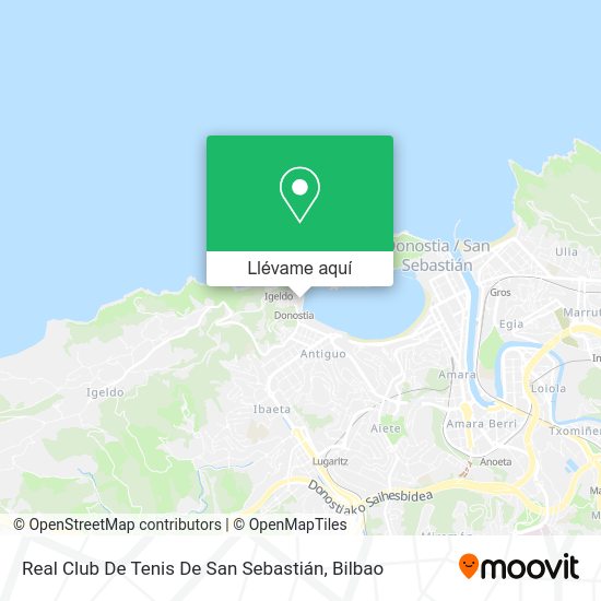 Mapa Real Club De Tenis De San Sebastián