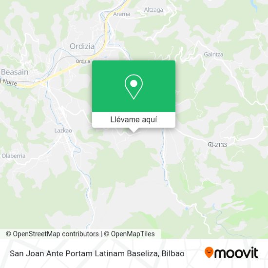 Mapa San Joan Ante Portam Latinam Baseliza