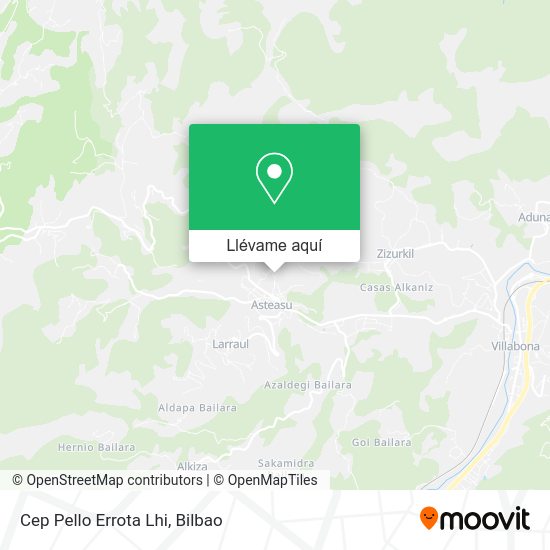 Mapa Cep Pello Errota Lhi