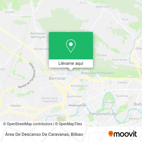 Mapa Área De Descanso De Caravanas