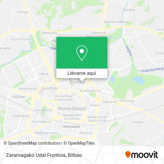Mapa Zaramagako Udal Frontoia