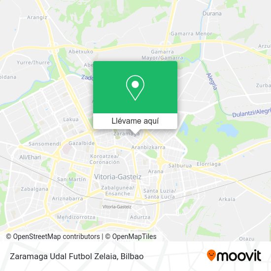 Mapa Zaramaga Udal Futbol Zelaia