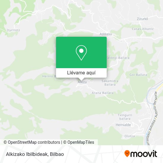 Mapa Alkizako Ibilbideak