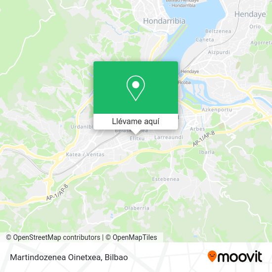 Mapa Martindozenea Oinetxea