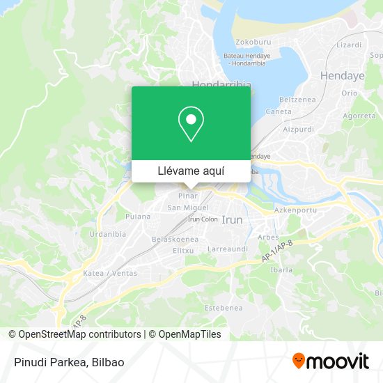 Mapa Pinudi Parkea