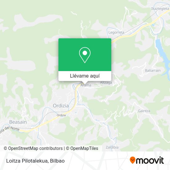Mapa Loitza Pilotalekua