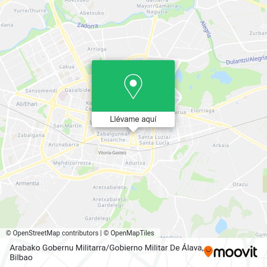 Mapa Arabako Gobernu Militarra / Gobierno Militar De Álava