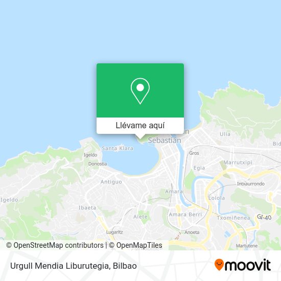 Mapa Urgull Mendia Liburutegia