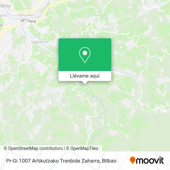 Mapa Pr-Gi 1007 Artikutzako Trenbide Zaharra