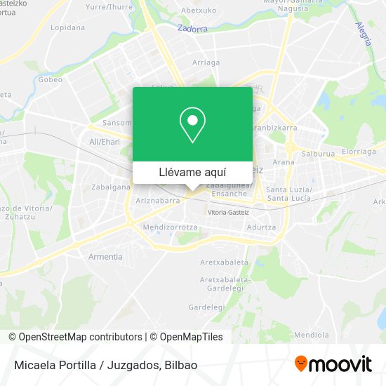 Mapa Micaela Portilla / Juzgados
