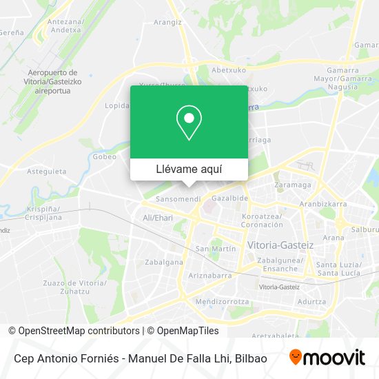 Mapa Cep Antonio Forniés - Manuel De Falla Lhi