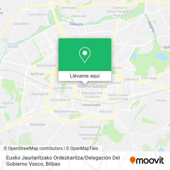 Mapa Eusko Jaurlaritzako Ordezkaritza / Delegación Del Gobierno Vasco