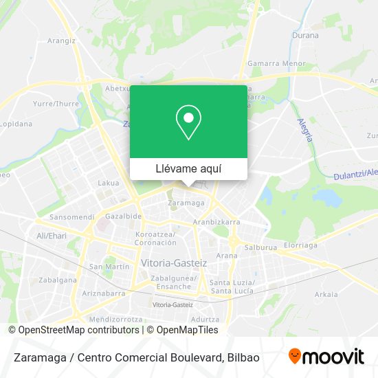 Mapa Zaramaga / Centro Comercial Boulevard