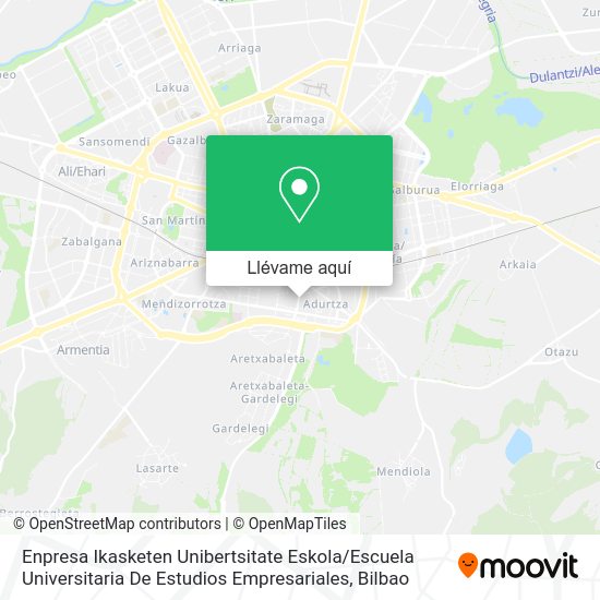 Mapa Enpresa Ikasketen Unibertsitate Eskola / Escuela Universitaria De Estudios Empresariales