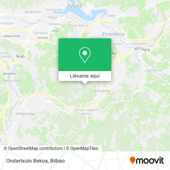 Mapa Ondartxulo Bekoa