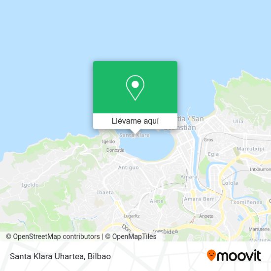 Mapa Santa Klara Uhartea