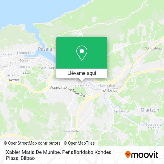 Mapa Xabier Maria De Munibe, Peñafloridako Kondea Plaza