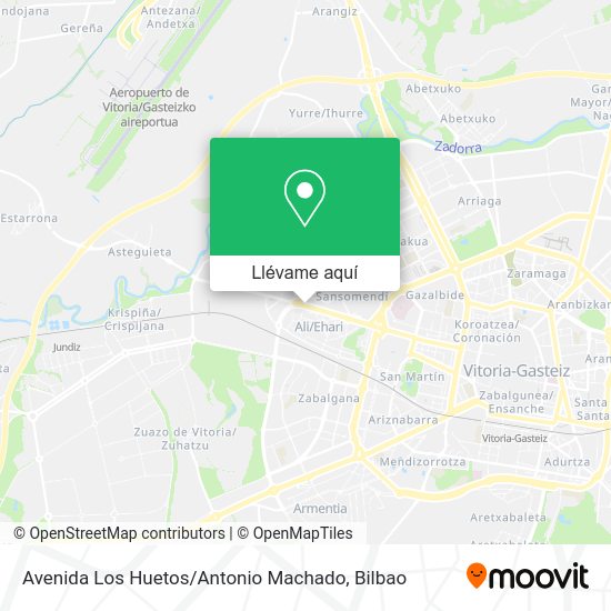 Mapa Avenida Los Huetos / Antonio Machado
