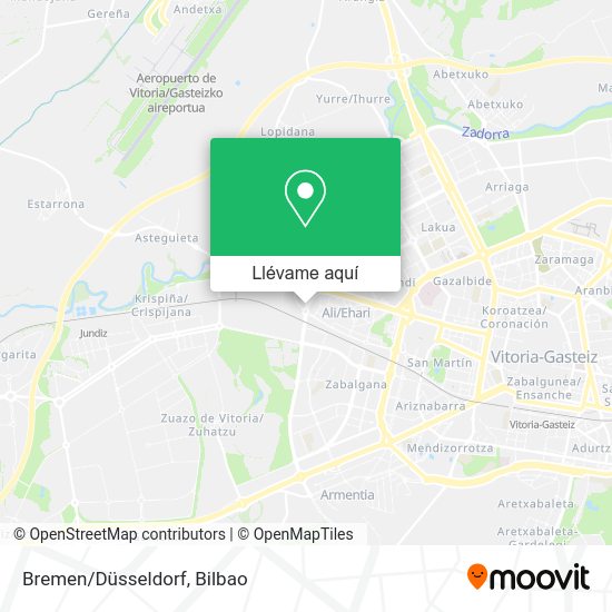 Mapa Bremen/Düsseldorf