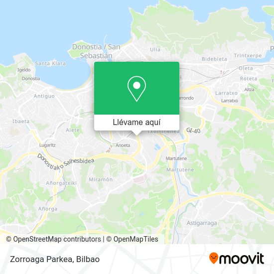 Mapa Zorroaga Parkea