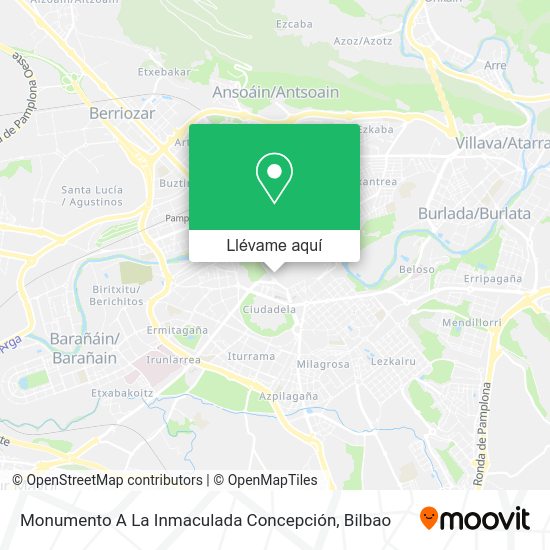 Mapa Monumento A La Inmaculada Concepción