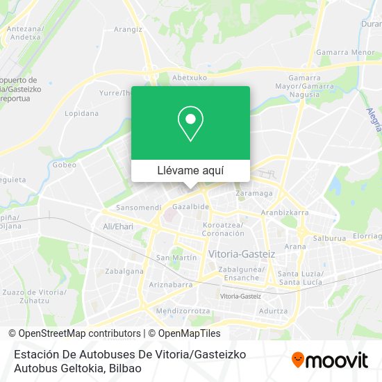 Mapa Estación De Autobuses De Vitoria / Gasteizko Autobus Geltokia