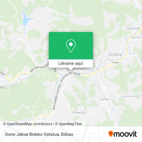 Mapa Done Jakue Bideko Ostatua