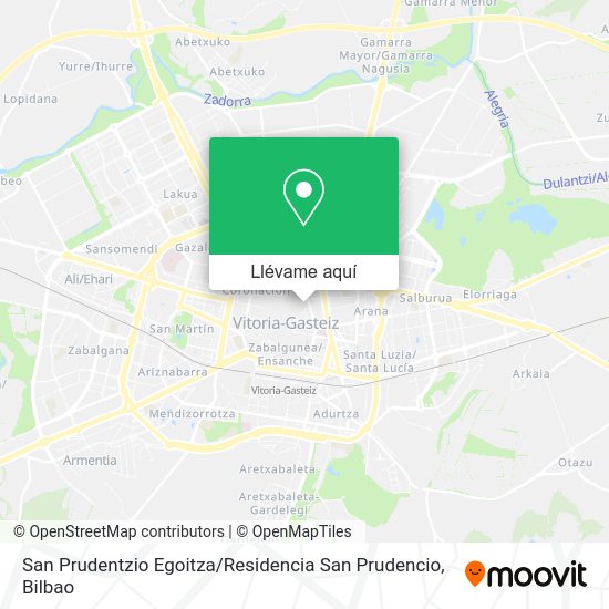 Mapa San Prudentzio Egoitza / Residencia San Prudencio
