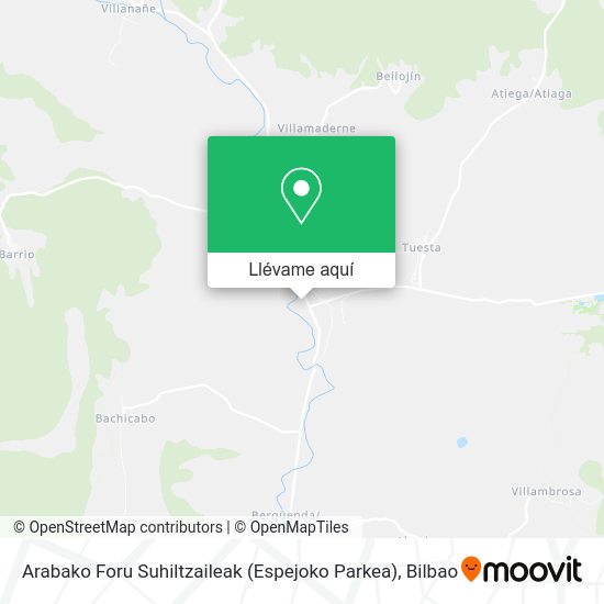 Mapa Arabako Foru Suhiltzaileak (Espejoko Parkea)