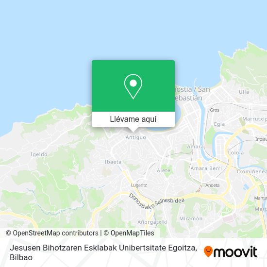 Mapa Jesusen Bihotzaren Esklabak Unibertsitate Egoitza