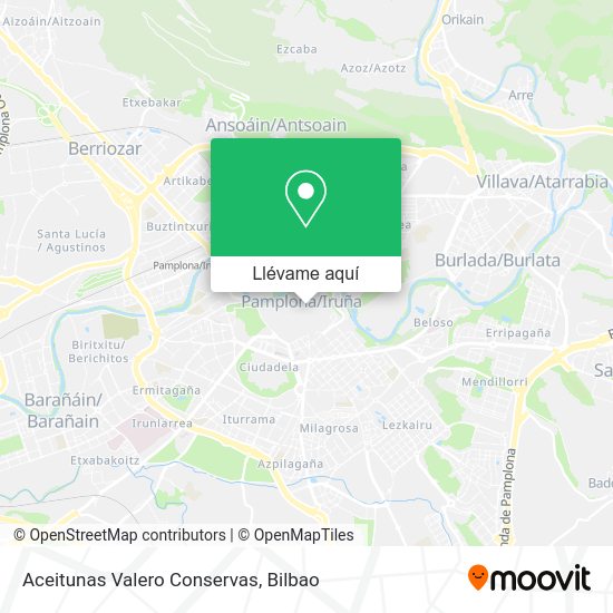 Mapa Aceitunas Valero Conservas