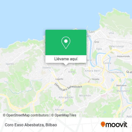 Mapa Coro Easo Abesbatza