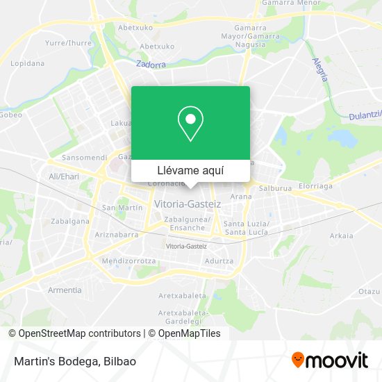 Mapa Martin's Bodega