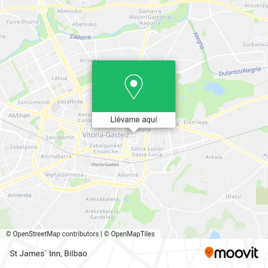 Mapa St James´ Inn
