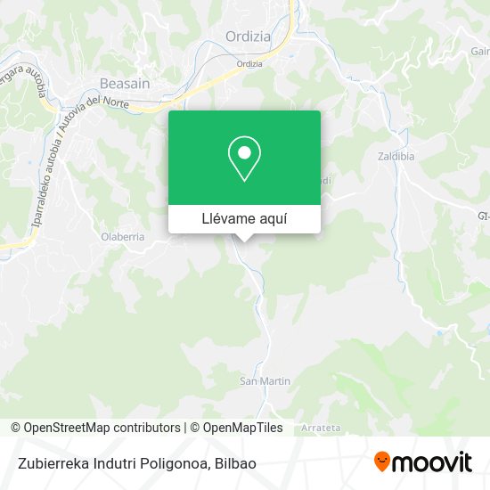 Mapa Zubierreka Indutri Poligonoa