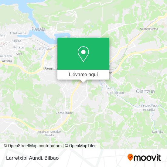 Mapa Larretxipi-Aundi