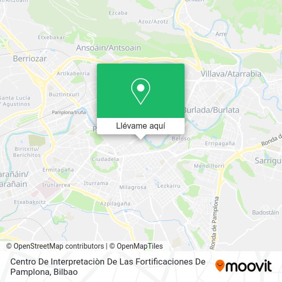 Mapa Centro De Interpretaciòn De Las Fortificaciones De Pamplona